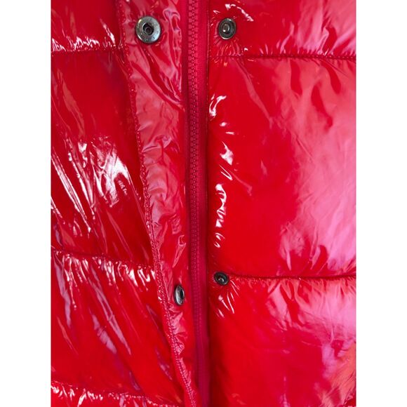 NVLT Red Puffer Jacket Size M Oversized Cozy Mid-Length - Picture 4 of 9